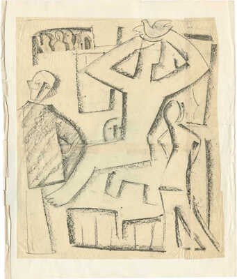 Матюх Вера Фёдоровна. Эскиз к литографии «В мастерской скульптора»